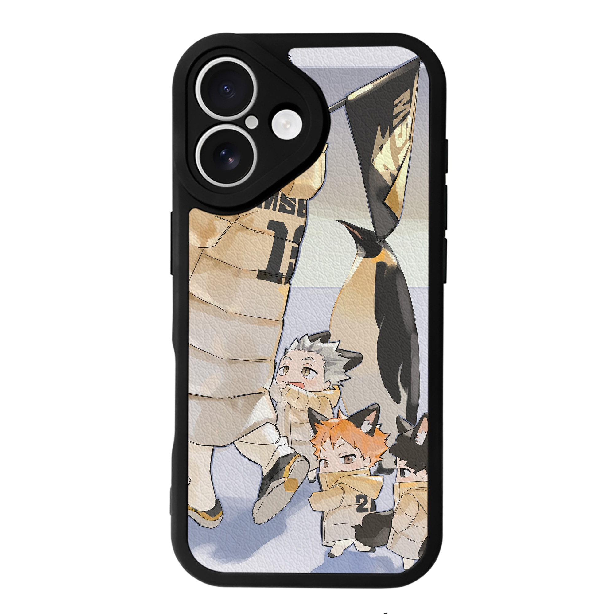 （画像用） ハイキュー!! Haikyu!! 【iPhone 16シリーズ対応】シリコンスマホケース（レザー調） 材質：シリコン